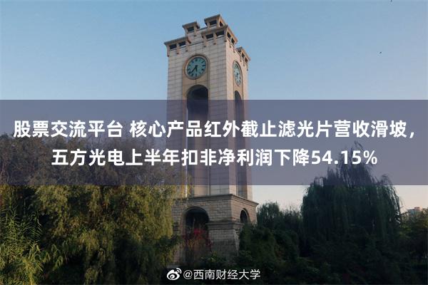 股票交流平台 核心产品红外截止滤光片营收滑坡，五方光电上半年扣非净利润下降54.15%